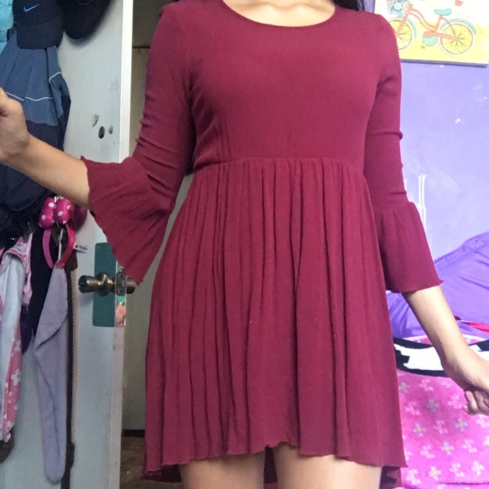 Burgundy dress