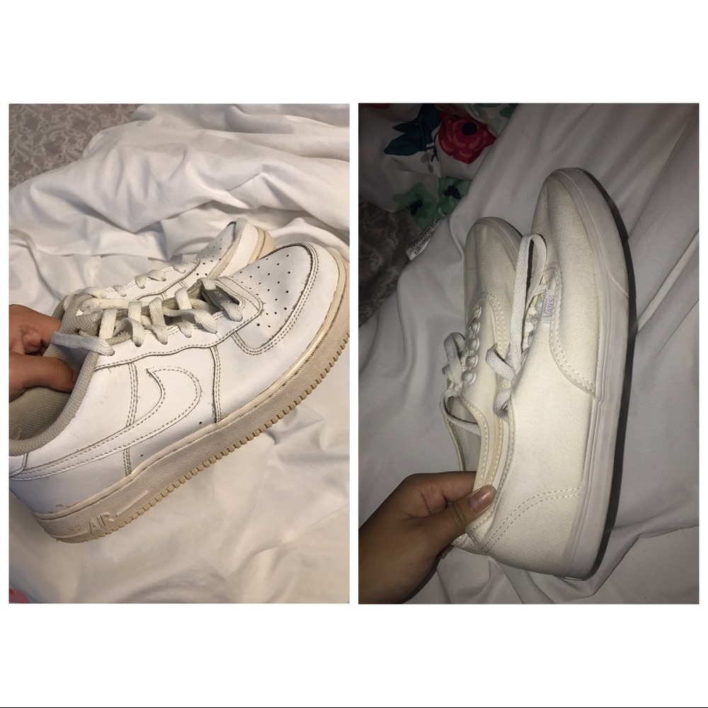 Nike Air Force 1's and White Vans Bundle