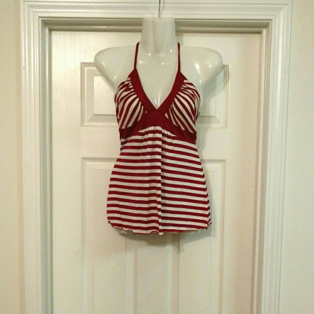 Candy Cane Striped Halter Top