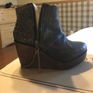 Bed Stu wedge booties size 7.5