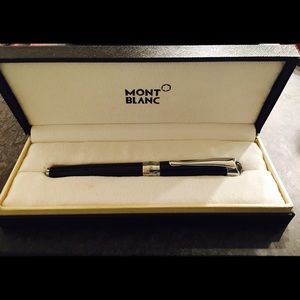 MONT BLANC Black Resin Roller w Papers