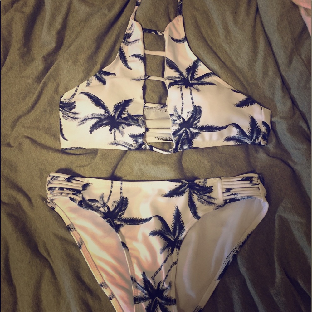 Black & White Palm Tree Bikini