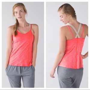 Lululemon Coral/Nude Run for Gold Tank