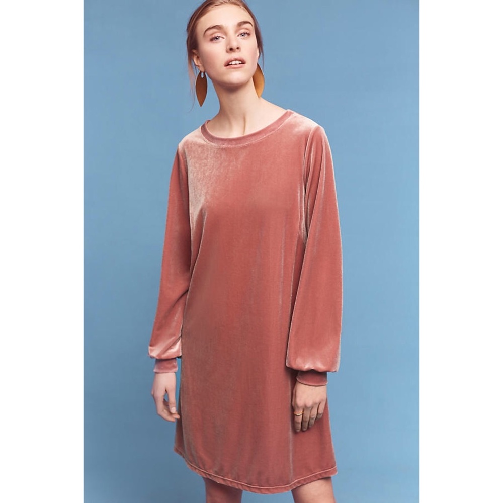 Anthro Velvet Shift Dress by Sunday in Brooklyn - Picture 4 of 5