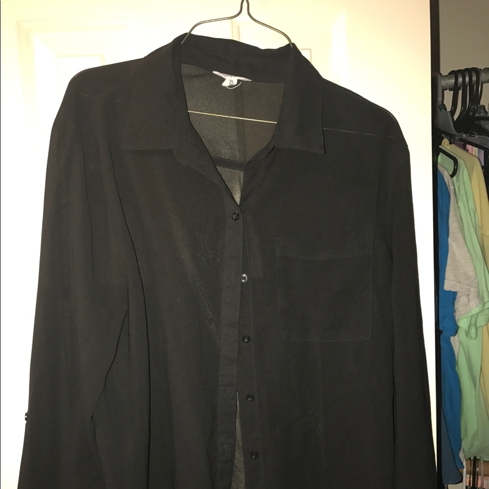 Sheer Button up shirt