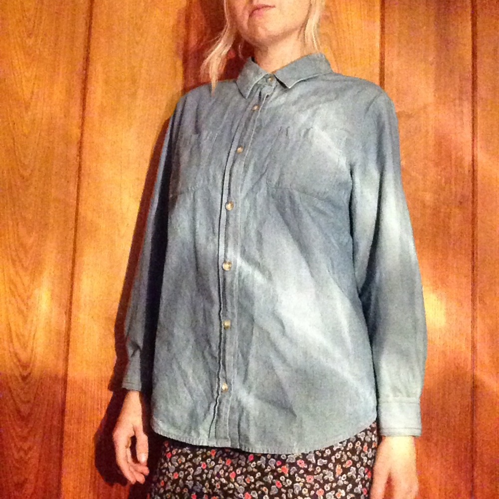 Blue button down