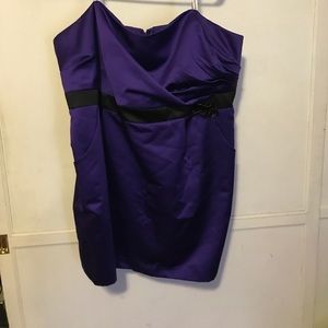 black and purple dress