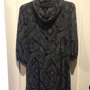 AGB grey paisley size 14 sweater type dress