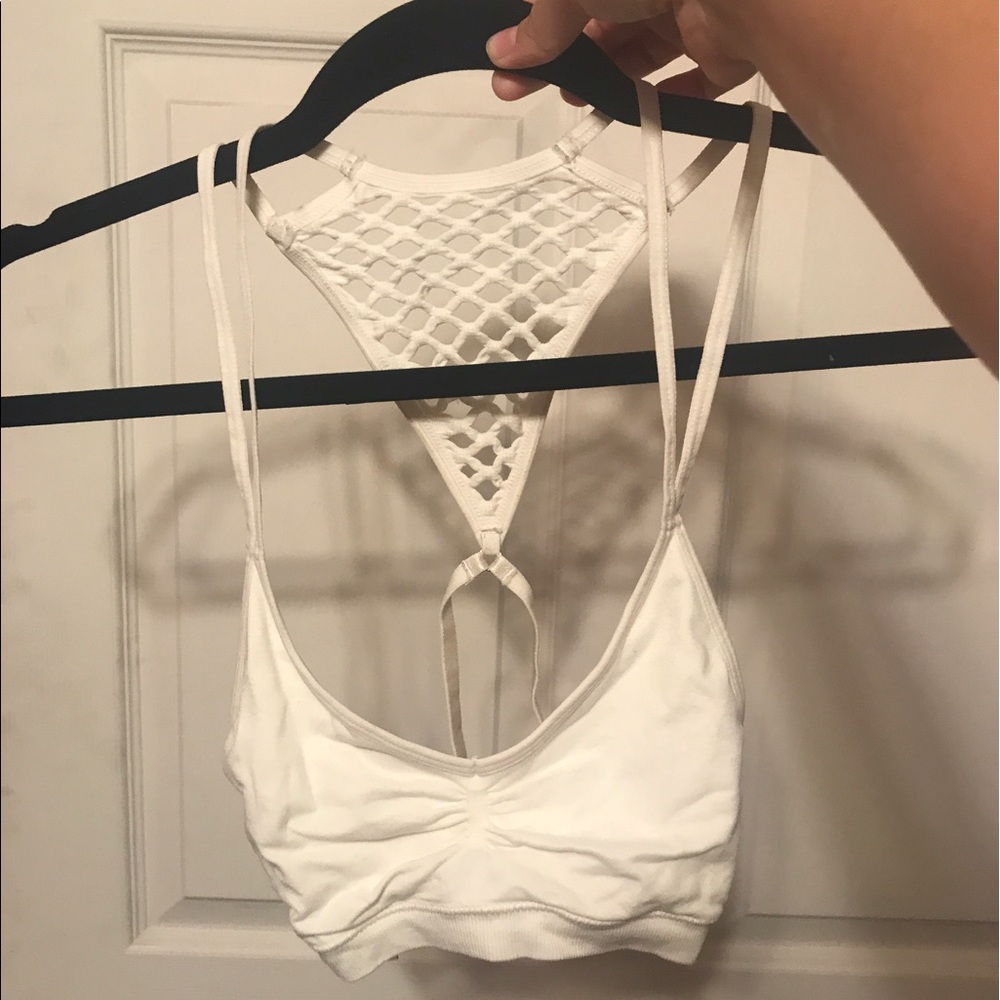 Netted white bralette