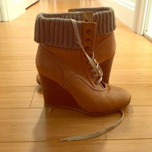 Chloe wedge ankle boots