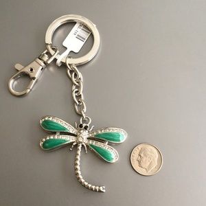 Swarovski Element Dragonfly Key Ring Holder New