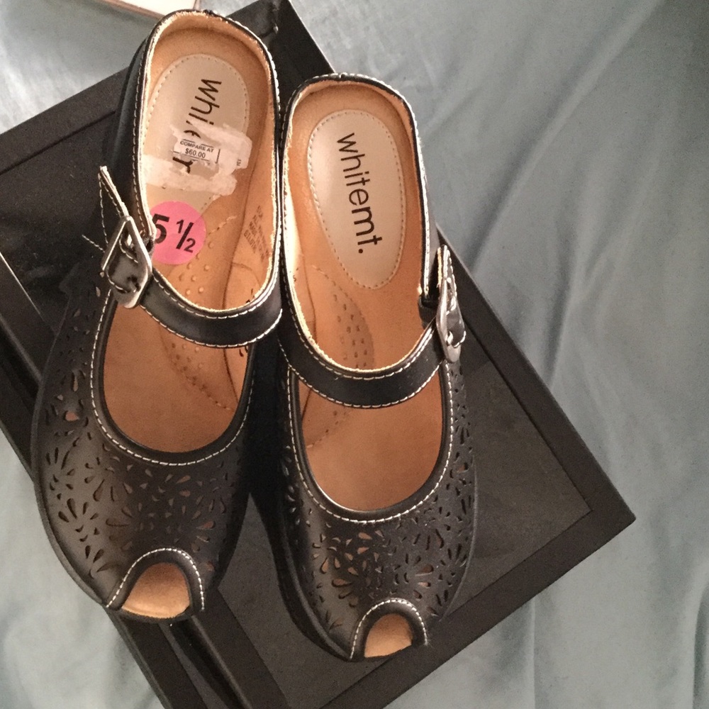 New Whitemt black gilding mule