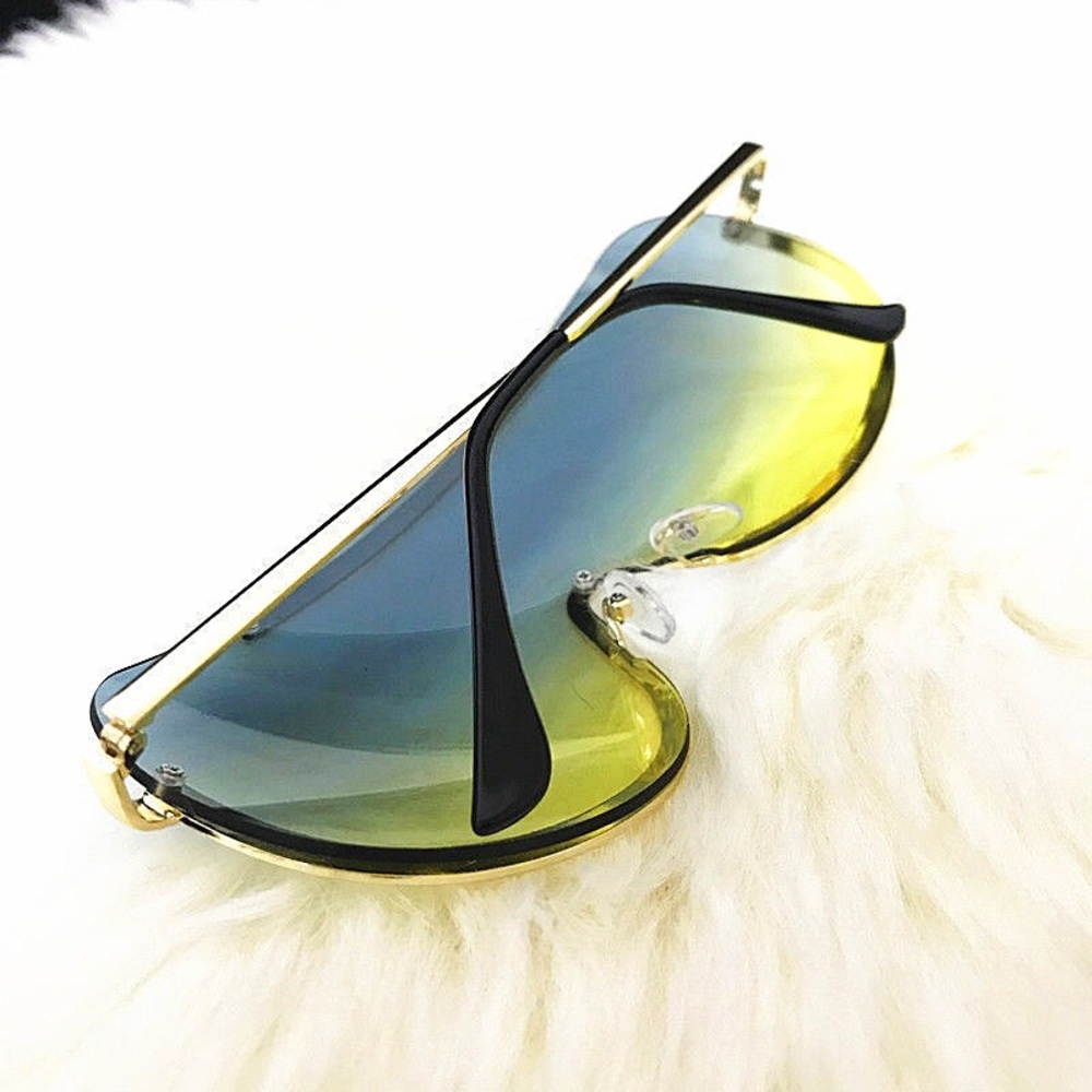 "Ivy" Oversized Rimless Shield Shades - Picture 3 of 4