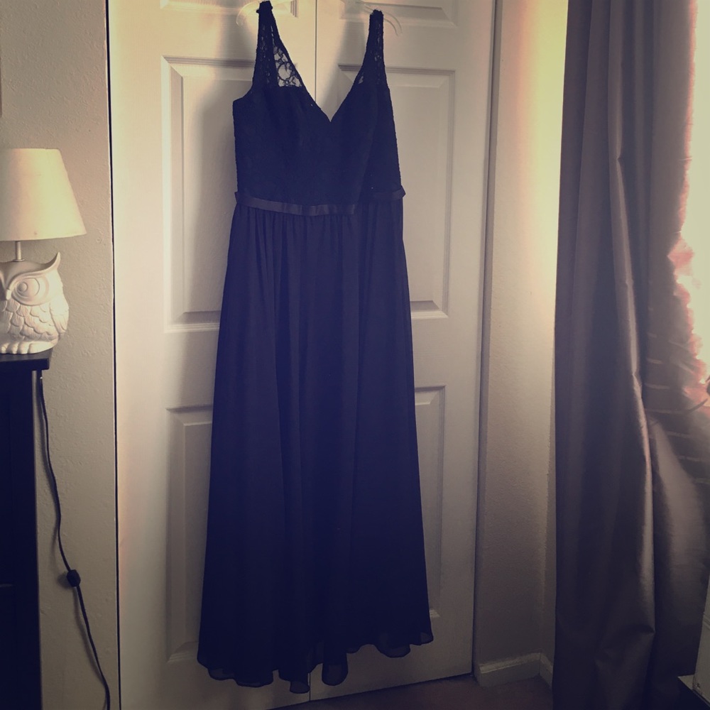 Long navy dress