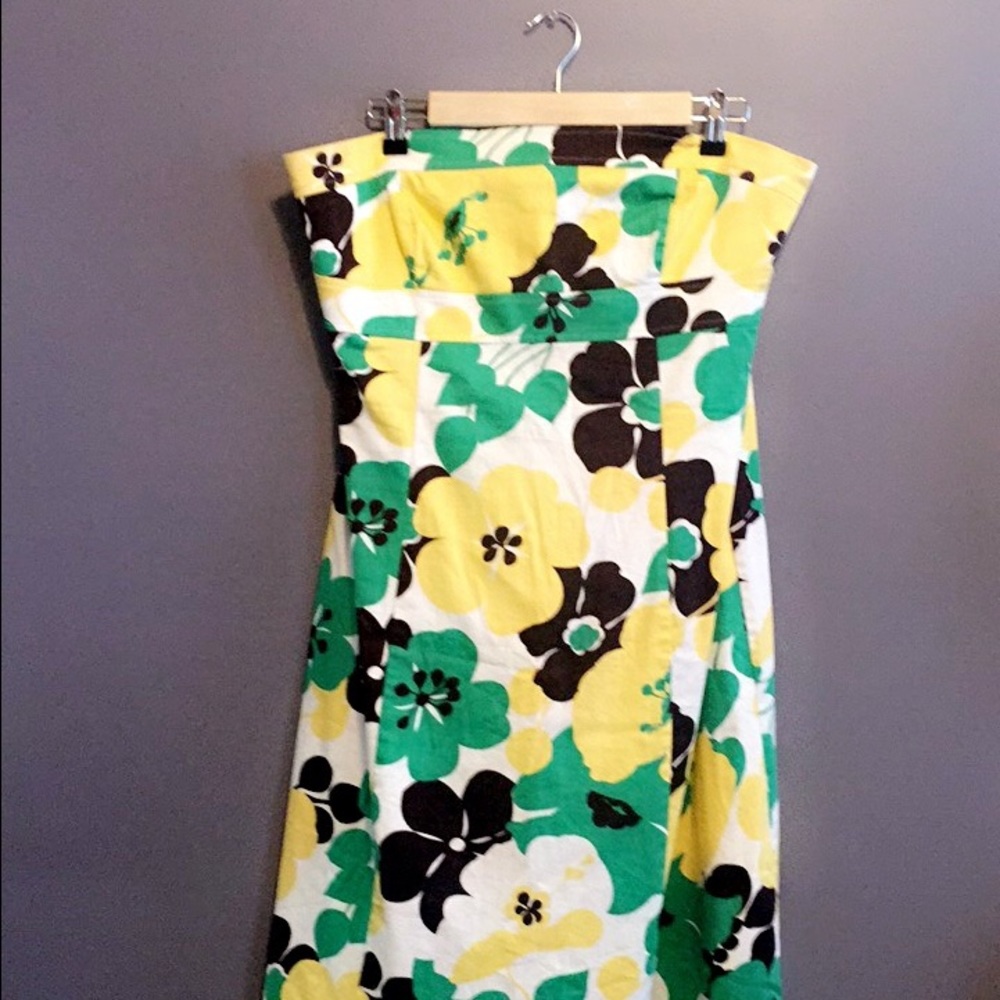 Strapless Floral Dress