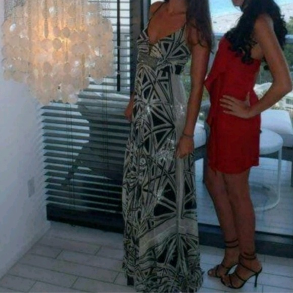 NWOT Nicole Miller 100% Silk Gown/Maxi - Picture 2 of 8