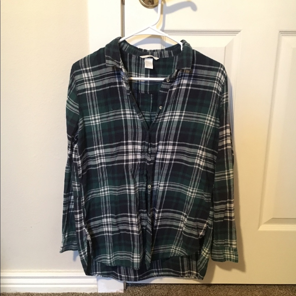 Green soft flannel