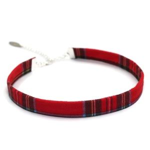 Red Plaid Choker