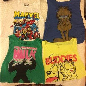 Graphic Crop Top Tanks