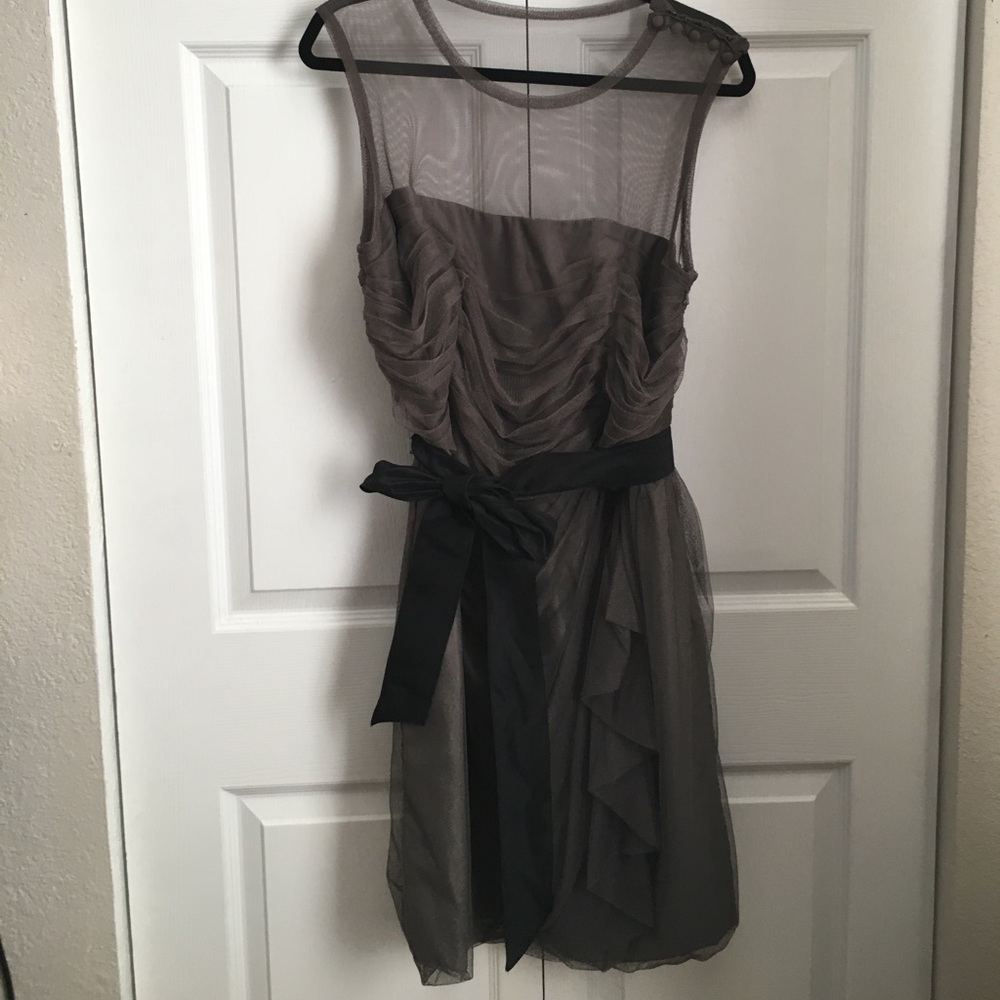 Gray evening dress
