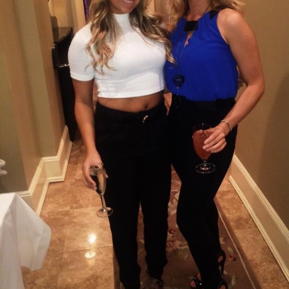 High Neck Ribbed Crop - Picture 2 of 4