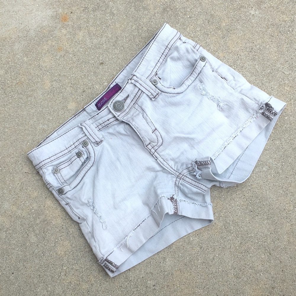 light grey denim shorts!