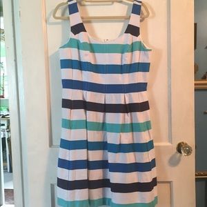 Nine West Blue and White Stripped Dress
