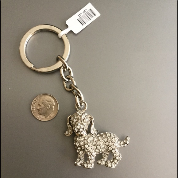Swarovski Element Dog Puppy Key Ring Holder - Picture 1 of 1