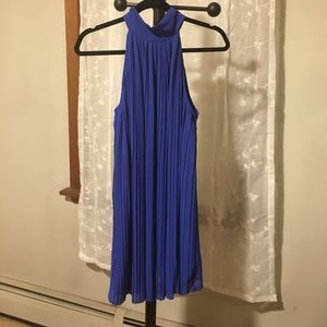 Beautiful royal blue pleated dress