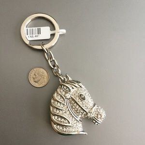 Swarovski Element Horse Pony Head Key Ring Holder