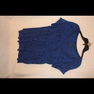 Rock and Republic Royal Blue Black Spot VNeck