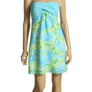 Lilly Pulitzer aqua green palm leaf dress!