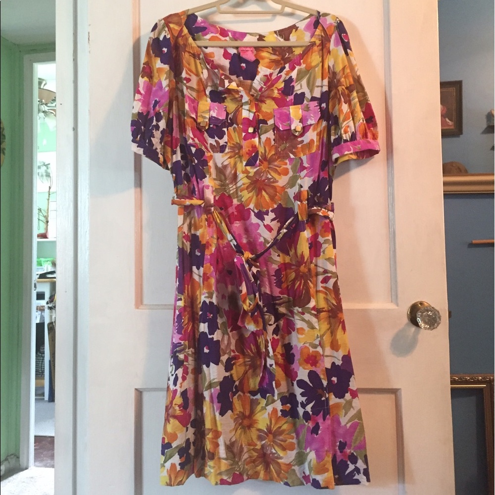 Du Jour floral shirt dress