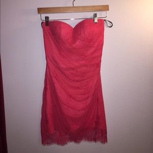 Pink Lacy Tight Dress