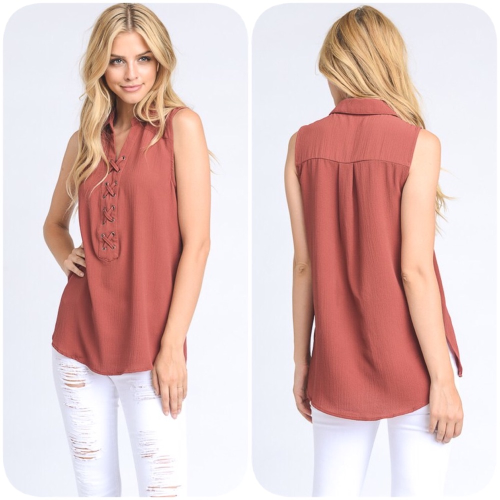 Mauve Sleeveless Blouse