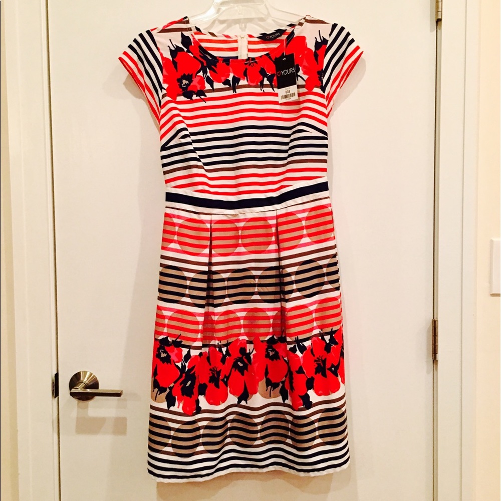 Brand new Yours Clothing A-line dress w tie back