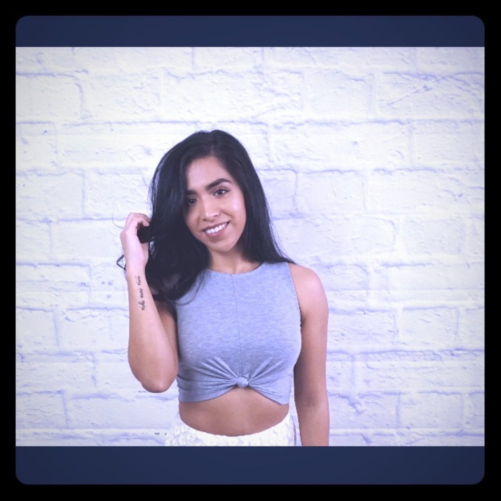 Knotted front crop top