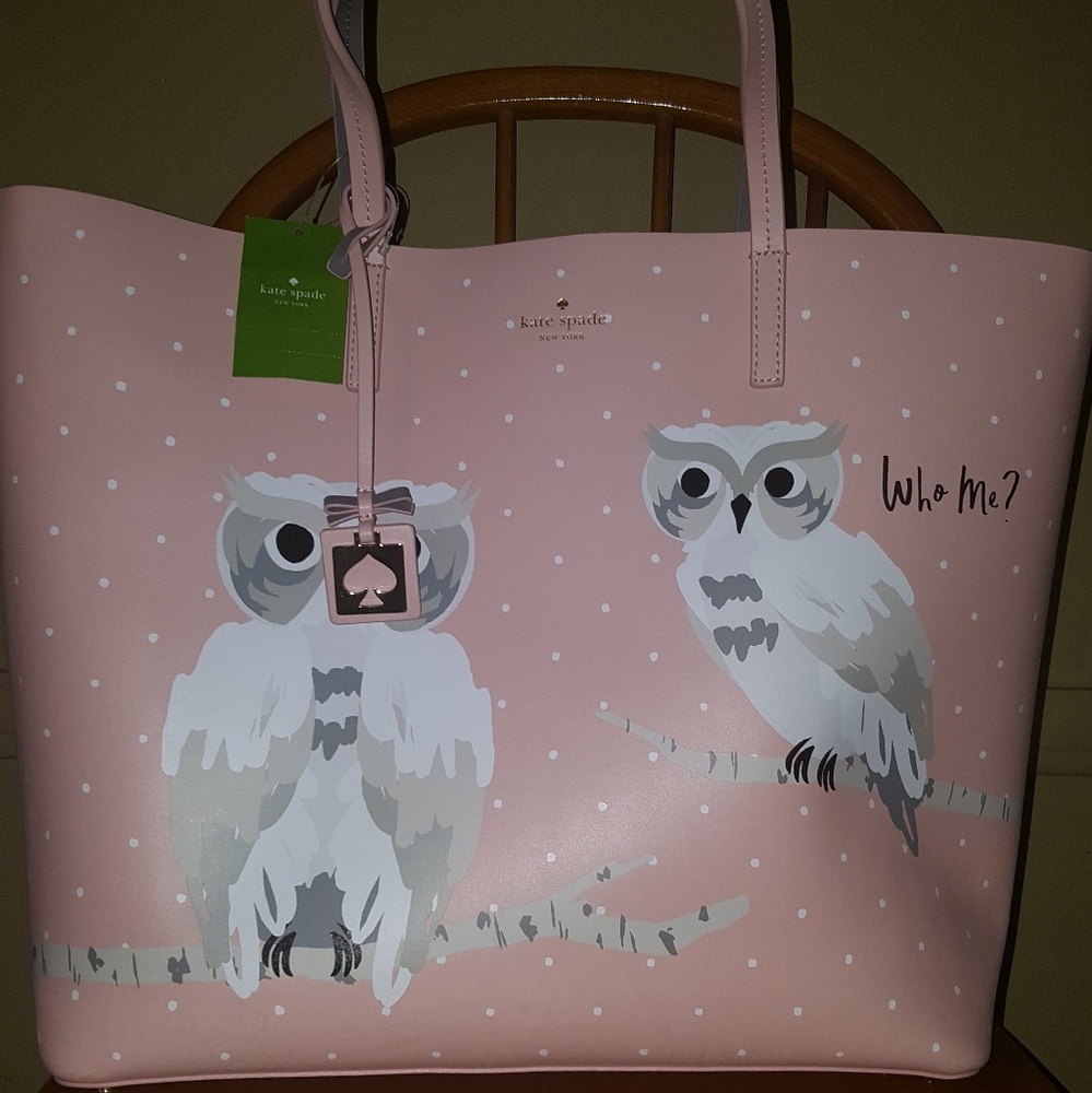 Kate Spade Owl Tote "WHO ME?"