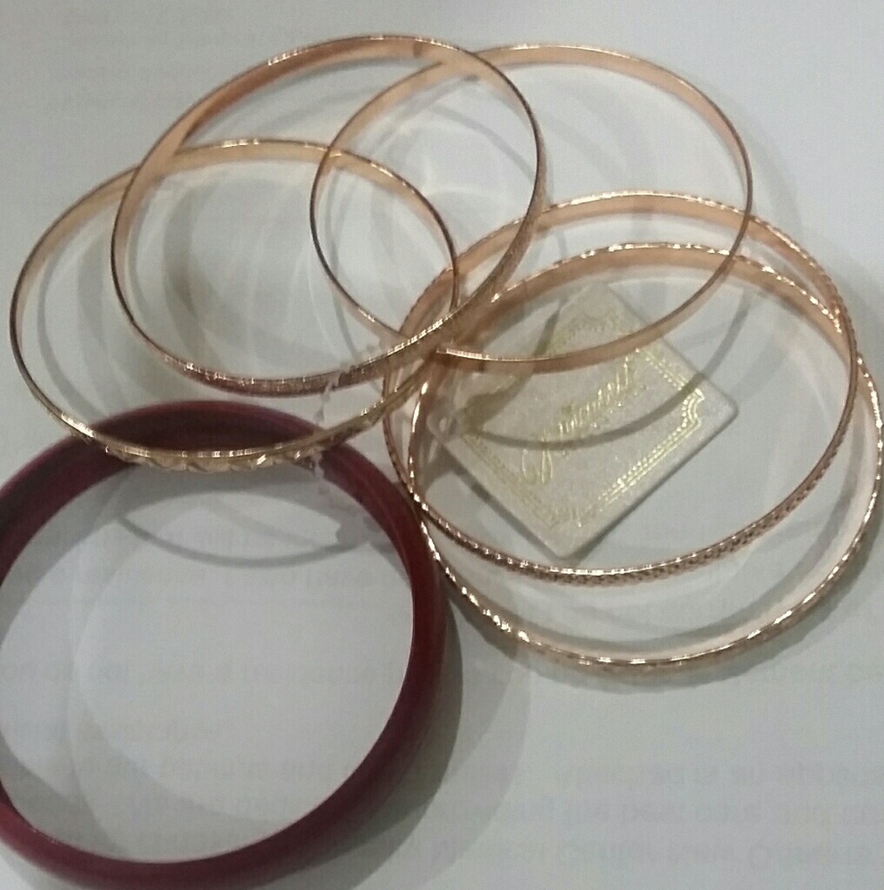 Gold Metal Bracelets 6 PC