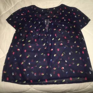 Gap sheer multicolor top