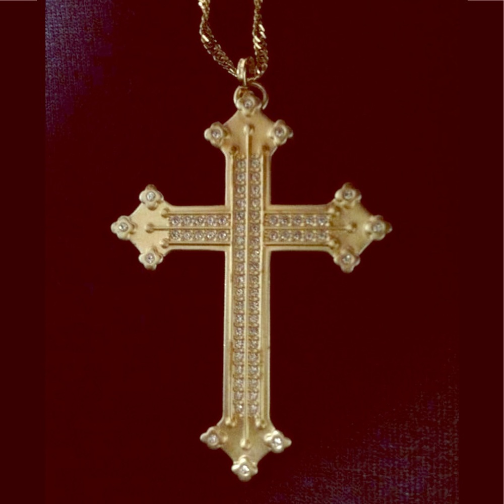 Necklace with Crucifix Pendant Swarovski
