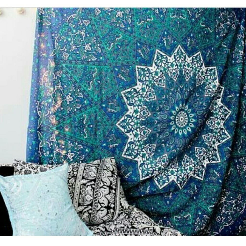 Twin size  blue mandala.