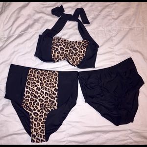 Forever 21 High Waist Leopard Print Bikini