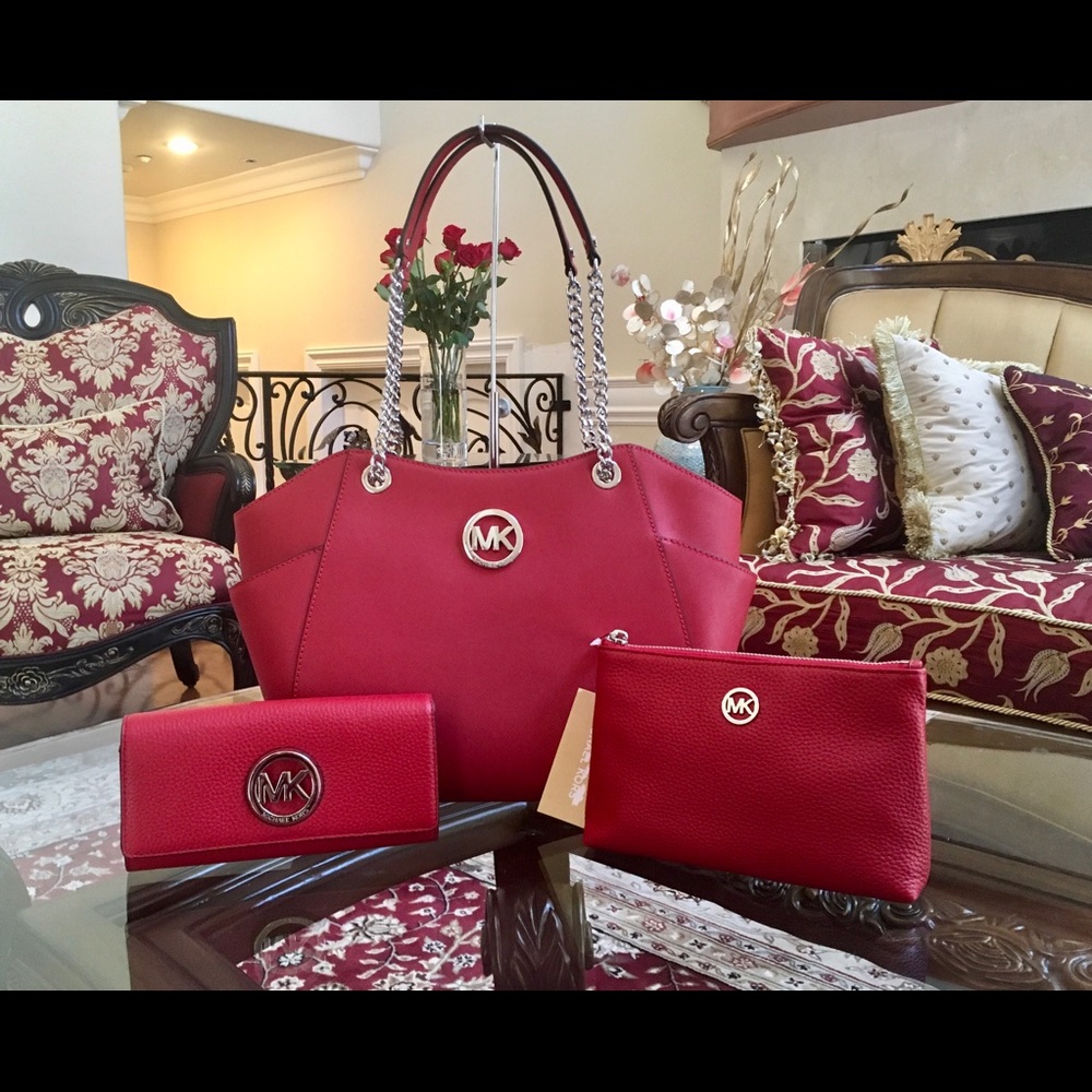Authentic Michael kors handbag+wallet+travel case - Picture 1 of 8
