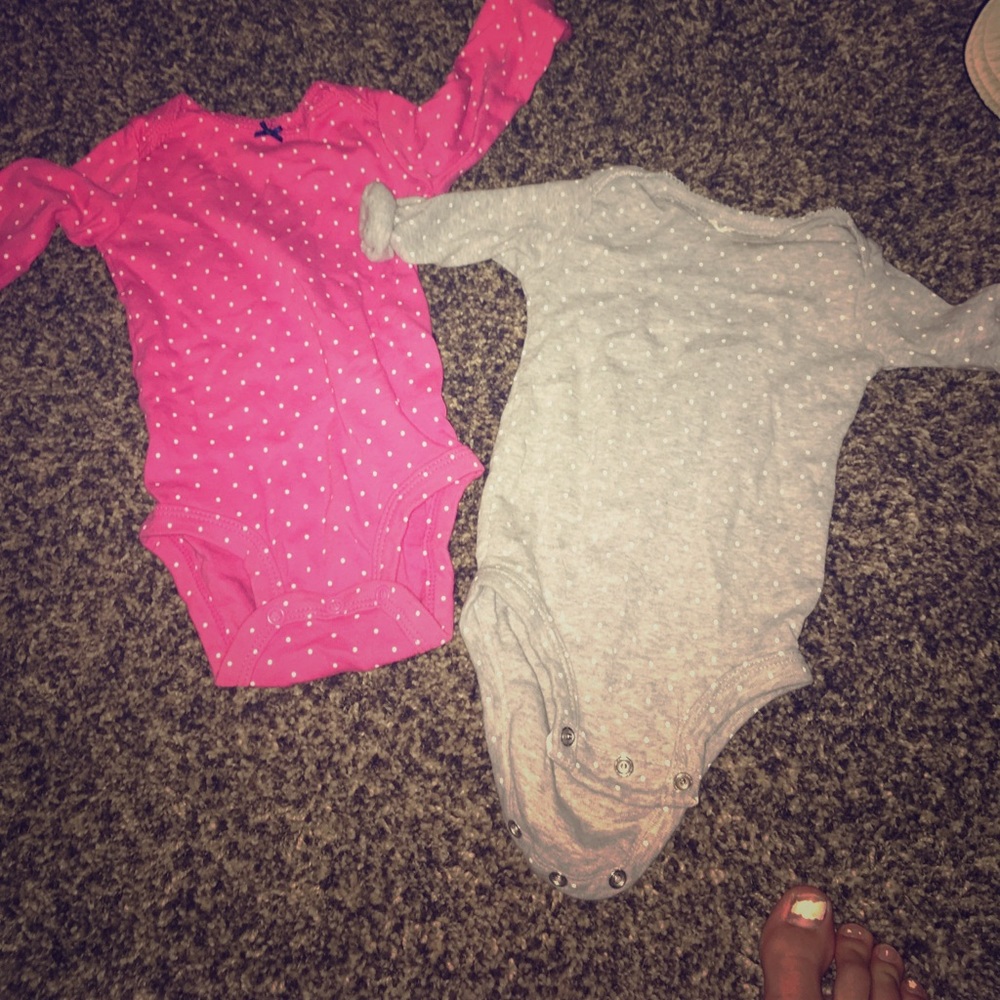 Babies size 9 months two onesies bundle