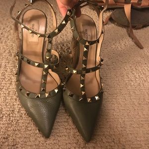 Pointed Valentino Studded Heels