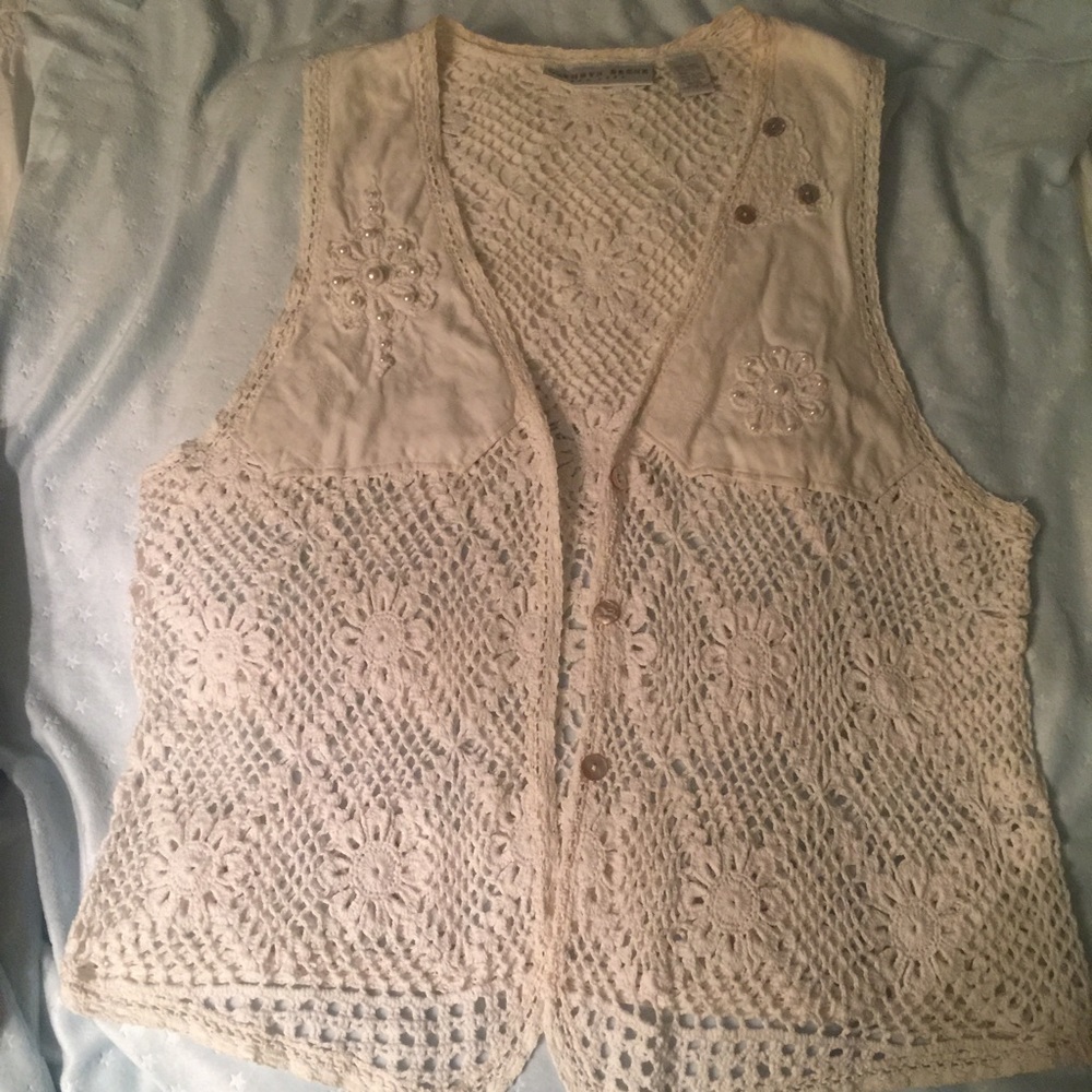 Lane Bryant Crocheted Vest Vintage 18/20 (B-21)
