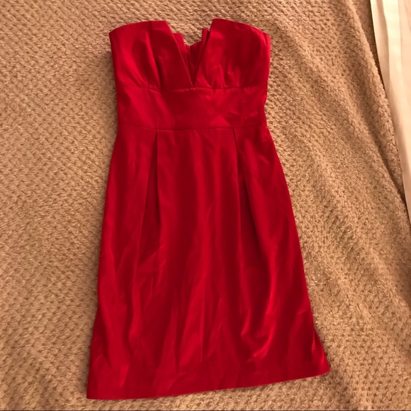 Red Silky Semi-Formal Dress - Picture 2 of 5