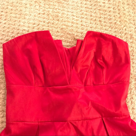 Red Silky Semi-Formal Dress - Picture 3 of 5