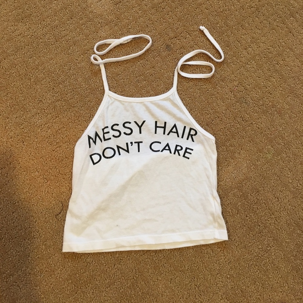 Girls white halter top.